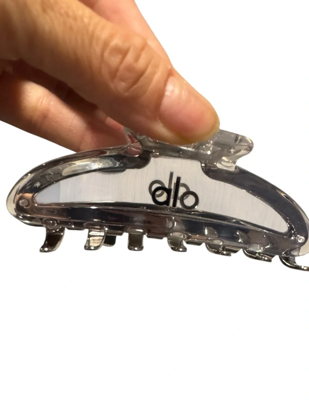 Alo Yoga Acrylic Illusion Claw Clip - Clear Acetate/Chrome